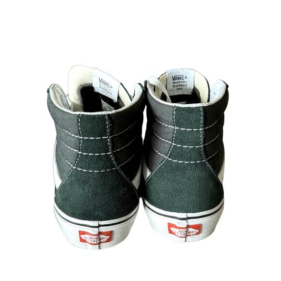 MENS VANS OFF THE WALL GREEN/WHITE HIGH TOP SNEAKERS SIZE 8 - Picture 5 of 8